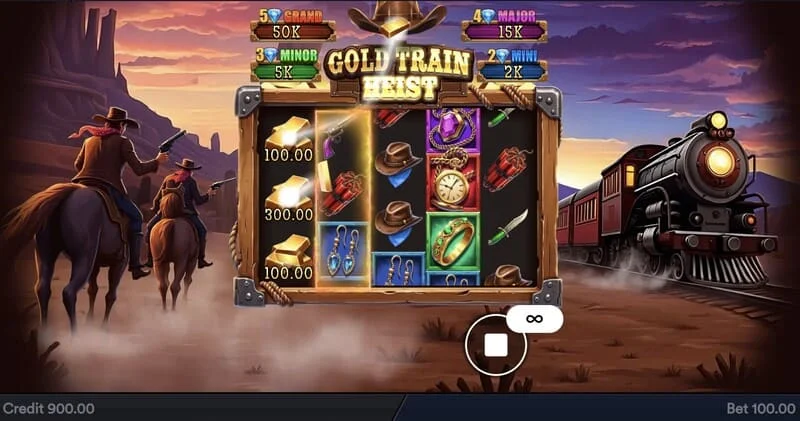 Gold Train Heist - ana ekran, makaralar ve korsan koyu ile